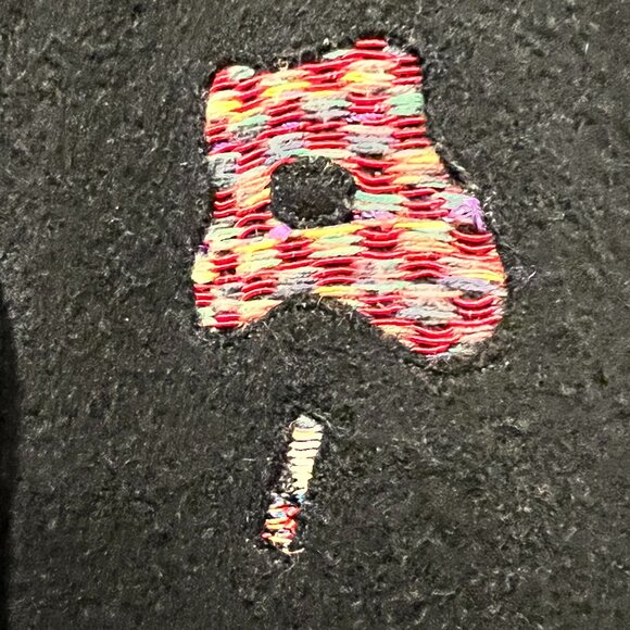 Deborah Cross Embroidered Blazer, Black Multi, M 8/10 - Picture 6 of 10